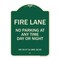 Signmission Wisconsin Fire Lane No Parking Anytime Day or Night Heavy-Gauge Alum Sign, 24" x 18", G-1824-22702 A-DES-G-1824-22702 - alternate 1